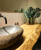 Bancada rústica de madeira maciça para banheiro - Madeirado