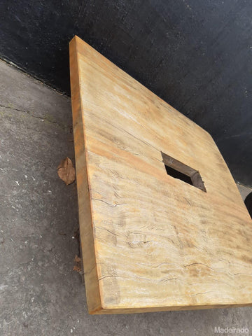 MESA DE CENTRO RUSTICA - 121X118 - LOJA SP-Madeirado - Mesa de Madeira Rustica
