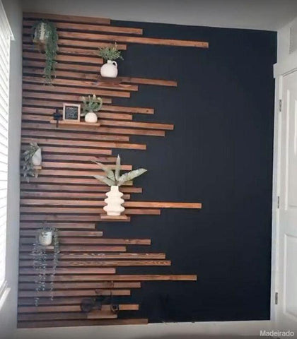 PAINEL RIPADO DE MADEIRA RUSTICA-Madeirado - Mesa de Madeira Rustica
