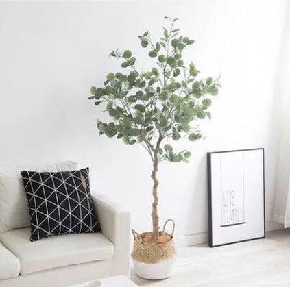 Arvore De Eucalipto Decoração - 150cm de Altura-Madeirado - Mesa de Madeira Rustica