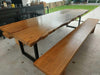 Mesa 170x80 + banco em 170x40-Madeirado - Mesa de Madeira Rustica