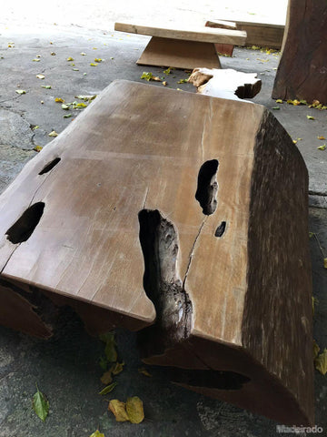 MESA RUSTICA DE CENTRO - 100CM DIÂMETRO - LOJA SP-Madeirado - Mesa de Madeira Rustica