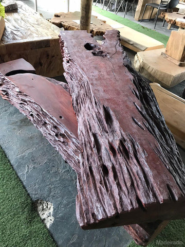 MESA DE CENTRO BORDAS ORGÂNICAS - 150CM DE DIÂMETRO - LOJA SP-Madeirado - Mesa de Madeira Rustica