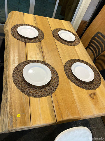 Mesa Rústica de Jantar 150x95 - SPM5022-Madeirado - Mesa de Madeira Rustica