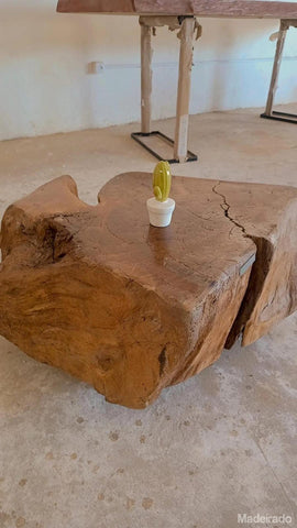 Mesa de centro 85CM D - LOJA BAHIA-Madeirado - Mesa de Madeira Rustica