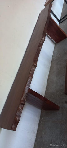 Aparador de Madeira Maciça Pequiá - 300X40 - LOJA BA - CÓD.: BAM005-Madeirado - Mesa de Madeira Rustica