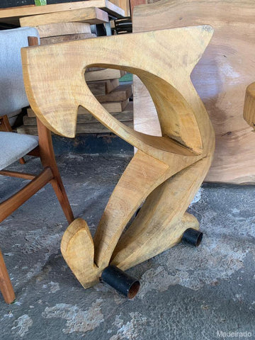 Escultura - 78x55 - Loja SP - SPM641-Madeirado - Mesa de Madeira Rustica