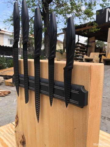 Faqueiro Madeirado + Conjunto de Facas - Loja SP-Madeirado - Mesa de Madeira Rustica