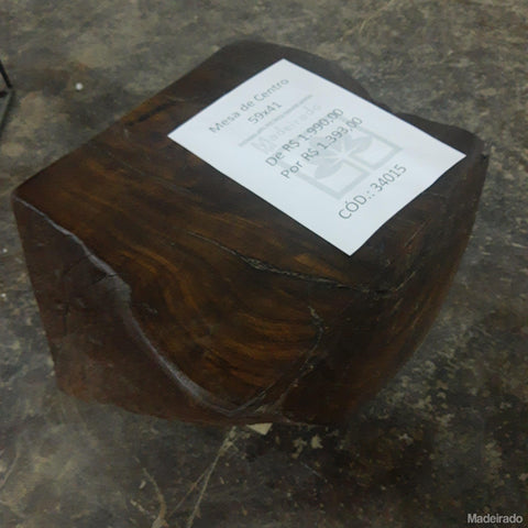 Mesa de Centro Madeira Rustica - 59x41 - Cód: 34015 - MegaLive-Madeirado - Mesa de Madeira Rustica