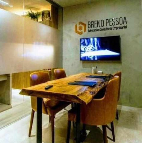MESA DE JANTAR RUSTICA DE MADEIRA MACIÇA - 4 OU 6 LUGARES 160X80