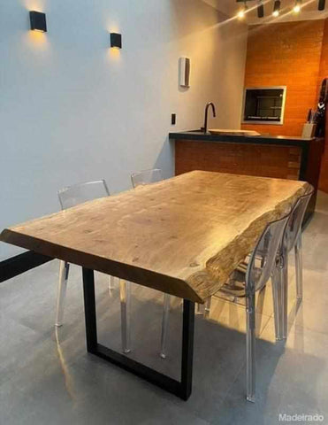 Mesa Madeira Auanas - 8 lugares de 200x90