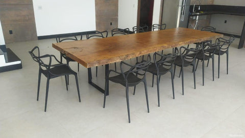 Mesa de Madeira Rustica de Jantar - Tituano de Pequiá 10-14 lugares (400x110)