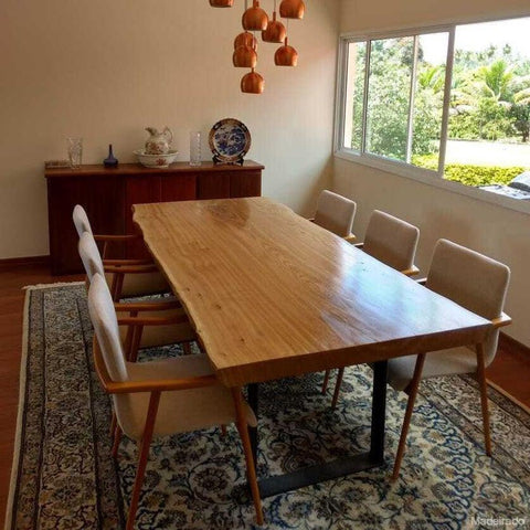 Prancha em madeira 200X90 de 6 a 8 lugares-Madeirado - Mesa de Madeira Rustica
