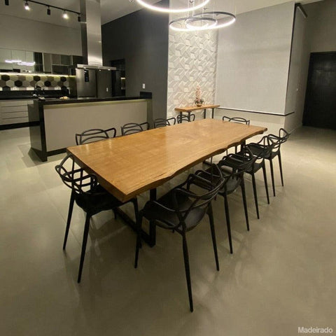 Mesa Rustica Xamã de Madeira Maciça 240x90-Madeirado - Mesa de Madeira Rustica