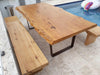 CONJUNTO MACUNARI COM MESA DE JANTAR 230X100 + 2 BANCOS 230X40-Madeirado - Mesa de Madeira Rustica