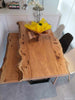 Mesa de Jantar - Folha de madeira maciça com Bordas Orgânicas - Cabapuã 160x80 