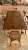 Mesa de Jantar Tupiniri 200 x 100 - com pés de ferro tubulares pretos - mesa rústica de madeira