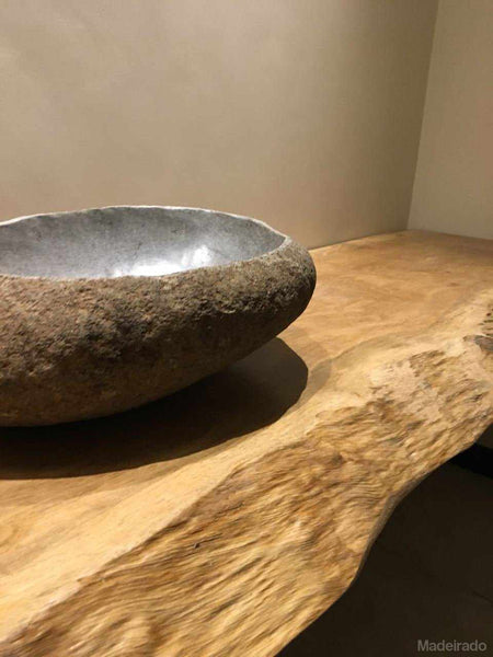Bancada Miranhas de Madeira Maciça para Lavabo (210 x 50)