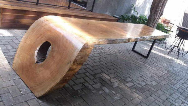 Mesa de Jantar rústica em Madeira Maciça Cascata 9 lugares - 280 x 90-Madeirado - Mesa de Madeira Rustica