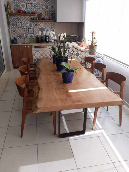 Mesa de tronco de arvore