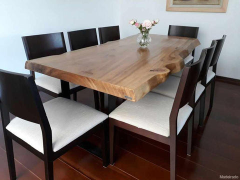 Mesa Rústica de Jantar de Madeira Maciça Ybytu 8 lugares - 200x100-Madeirado - Mesa de Madeira Rustica