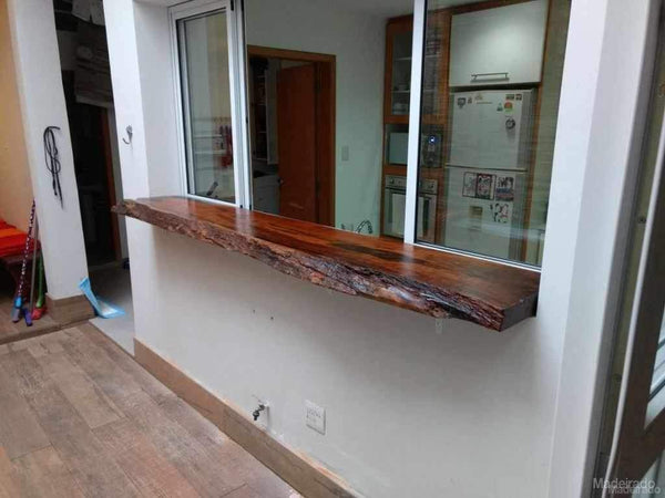 Bancada Araponga de Madeira Maciça (250 x 45) - Loja de Móveis de Madeira Maciça. Moveis Rusticos