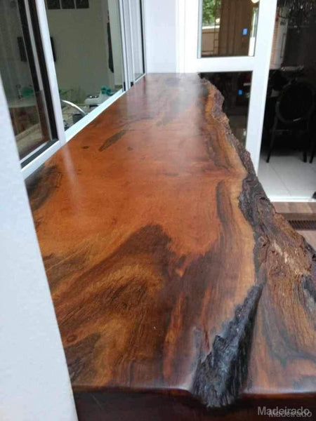 Bancada Araponga de Madeira Maciça (250 x 45) - Loja de Móveis de Madeira Maciça. Moveis Rusticos