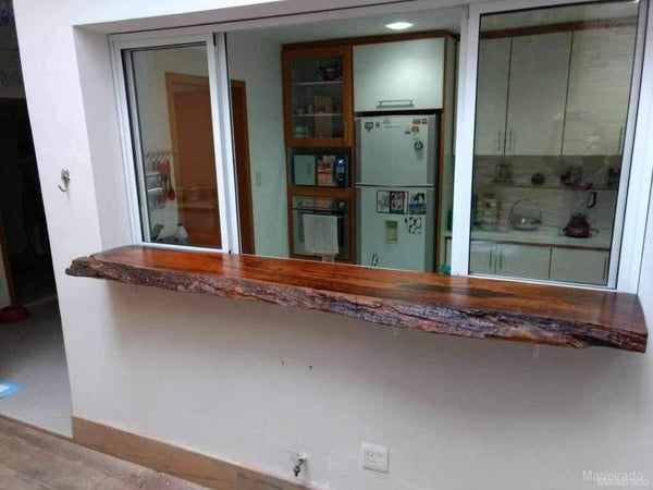 Bancada Araponga de Madeira Maciça (250 x 45) - Loja de Móveis de Madeira Maciça. Moveis Rusticos