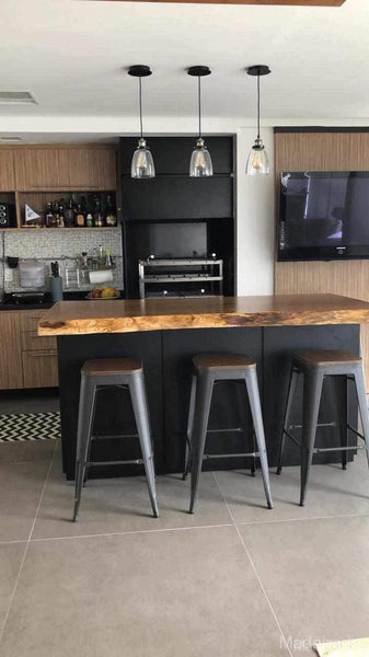 Bancada Karangá de Madeira Maciça (280x60) Madeirado