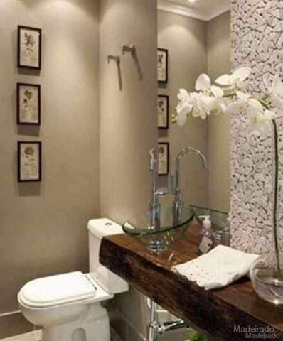 Bancada Surui de Madeira Maciça para Lavabo (150 x 40) - Loja de Móveis de Madeira Maciça. Moveis Rusticos