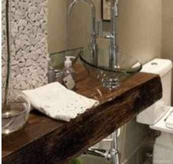 Bancada Surui de Madeira Maciça para Lavabo (150 x 40) - Loja de Móveis de Madeira Maciça. Moveis Rusticos