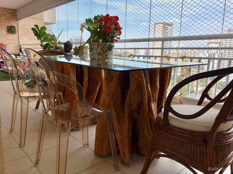 Base de Mesa Guarantã 60x65 (unidade) - Base Guarantã para Mesa de Jantar de Madeira Maciça Madeirado