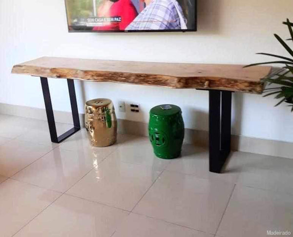 Aparador Mutum de Madeira Maciça Pequiá 200x50-Madeirado - Mesa de Madeira Rustica