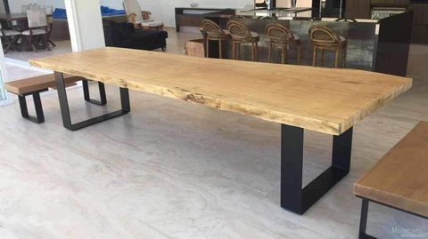 Conjunto Açu - Mesa 350 x 110 e Banco de Madeira Maciça Pequiá 110 x 40 Madeirado