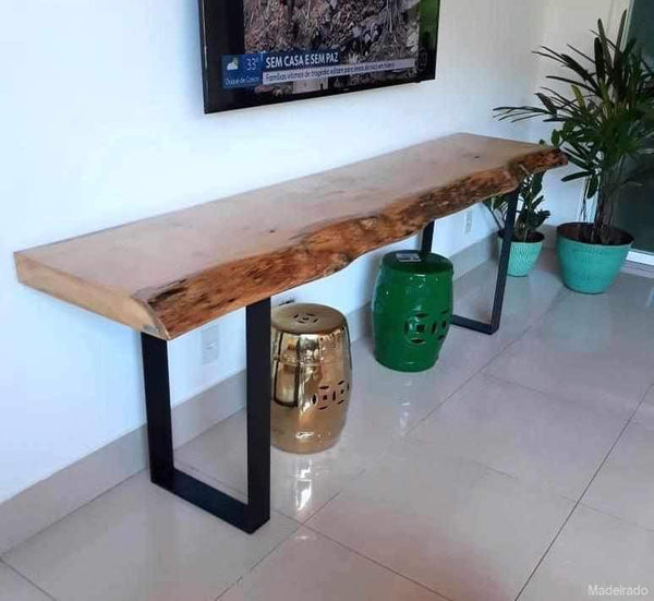 Aparador Mutum de Madeira Maciça Pequiá 200x50-Madeirado - Mesa de Madeira Rustica
