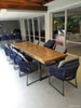 Espaço, conforto, rusticidade e design moderno - mesa para 10 a 12 lugares