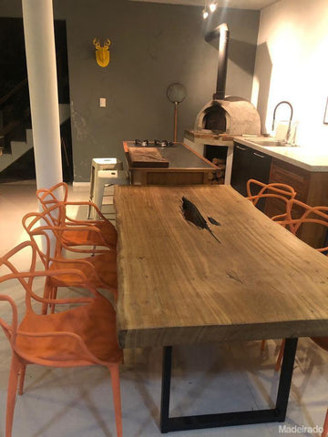 Mesa de Jantar Macaúba de Madeira Pequiá 230x100 - 8 lugares-Madeirado - Mesa de Madeira Rustica