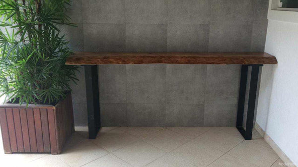 Aparador Rústico Baquara de Madeira Maciça (150x50) - Borda orgânica-Madeirado - Mesa de Madeira Rustica