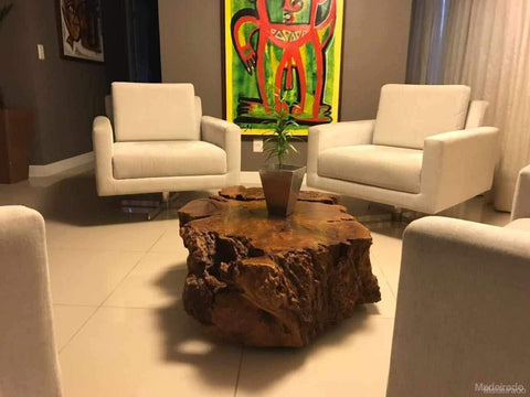 Mesa de Centro Indaiá de Madeira Maciça - (100x60) Madeirado