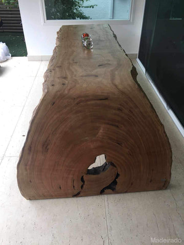 Mesa de Jantar em Madeira Maciça Cascata Cutiaia - 290 x 100 - Loja de Móveis de Madeira Maciça. Moveis Rusticos