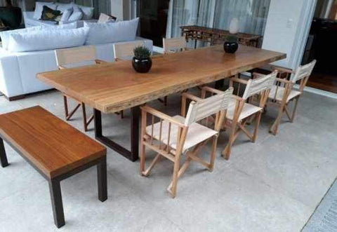 Mesa de Jantar Fulni-Ô 300 x 100 - Madeira Rústica Pequiá 300 x 100 - Loja de Móveis de Madeira Maciça. Moveis Rusticos