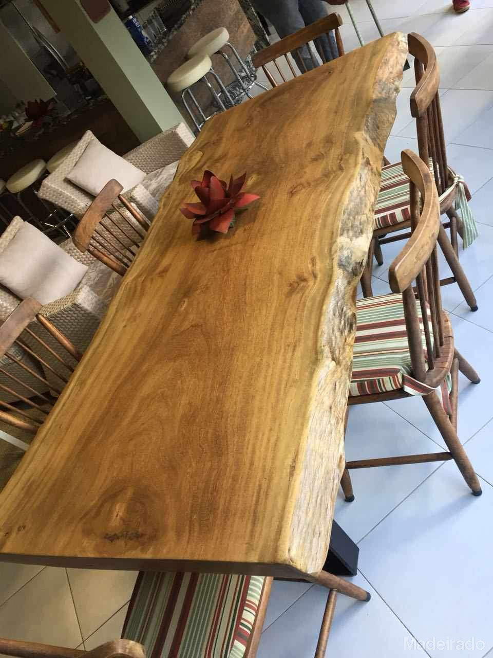 Mesa Tronco de Árvore - Madeirado - Madeirado - Mesa de Madeira Rustica