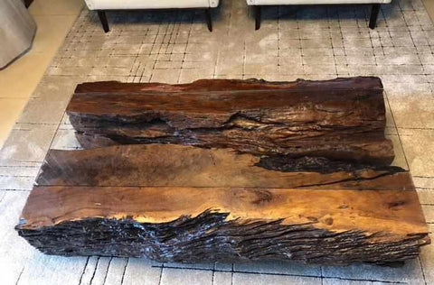 Mesa de Centro Rustica Raoni 120x 90 - Madeira Maciça